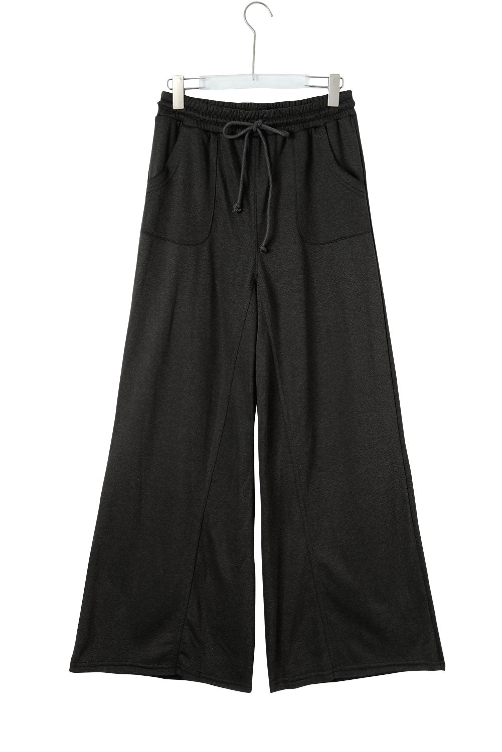 Gray Mineral Washed Drawstring Retro Wide Leg Womens Pants - US2EInc Apparel Plug Ltd. Co