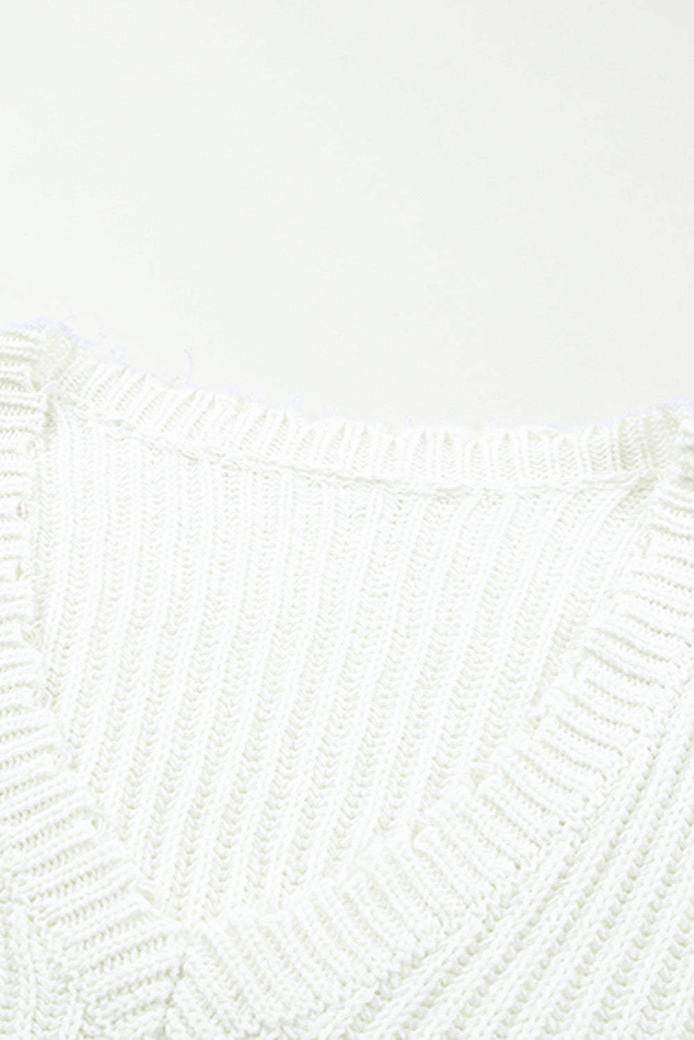 Gray Hollow-out Distressed Tassels Womens Sweater - US2EInc Apparel Plug Ltd. Co