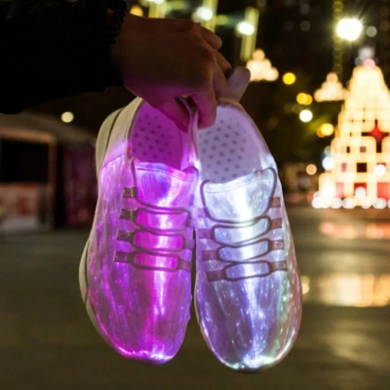 Children LED Light Shoes Luminous Glowing Sneakers USB Recharge Shoes - US2EInc Apparel Plug Ltd. Co