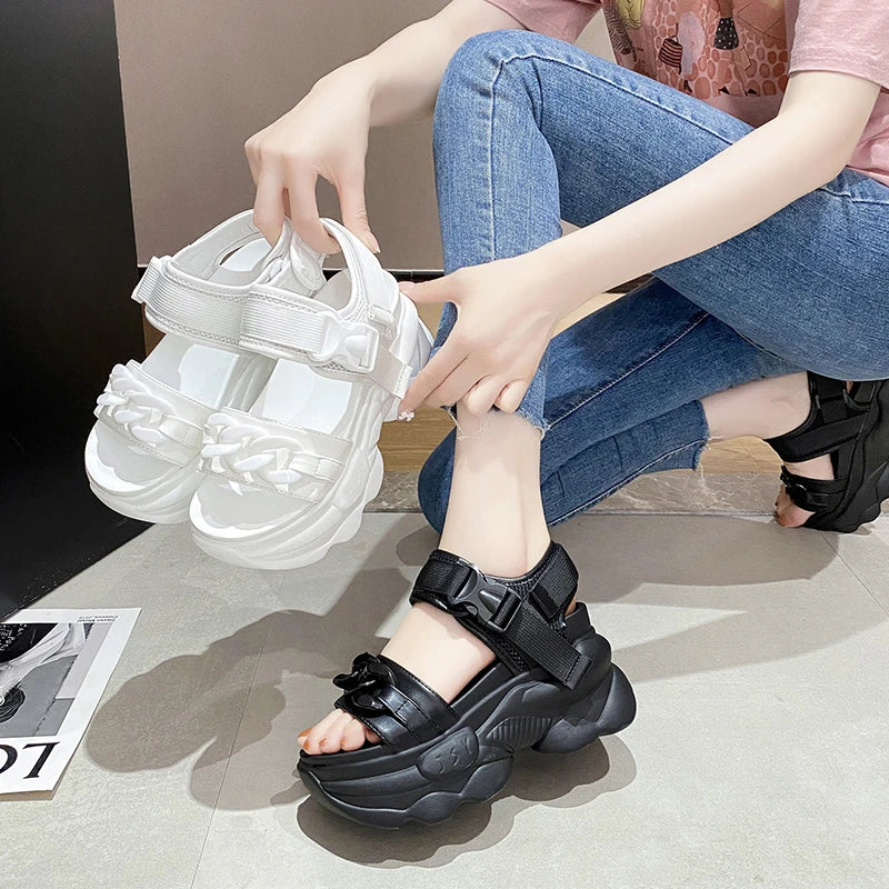 Summer Women Casual Wedge Sandals 9cm Shoes - US2EInc Apparel Plug Ltd. Co