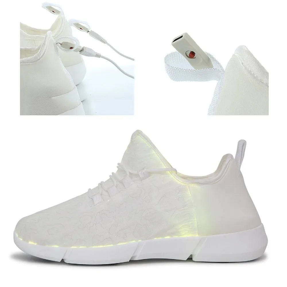 Children LED Light Shoes Luminous Glowing Sneakers USB Recharge Shoes - US2EInc Apparel Plug Ltd. Co