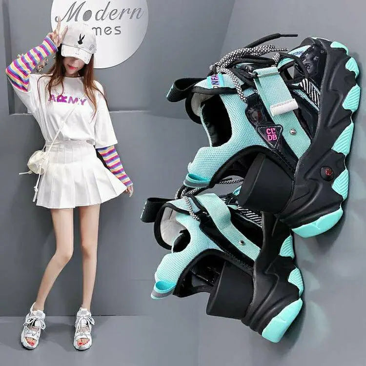 Platform Womens Gladiator Sandals Lace Up White Wedges - US2EInc Apparel Plug Ltd. Co