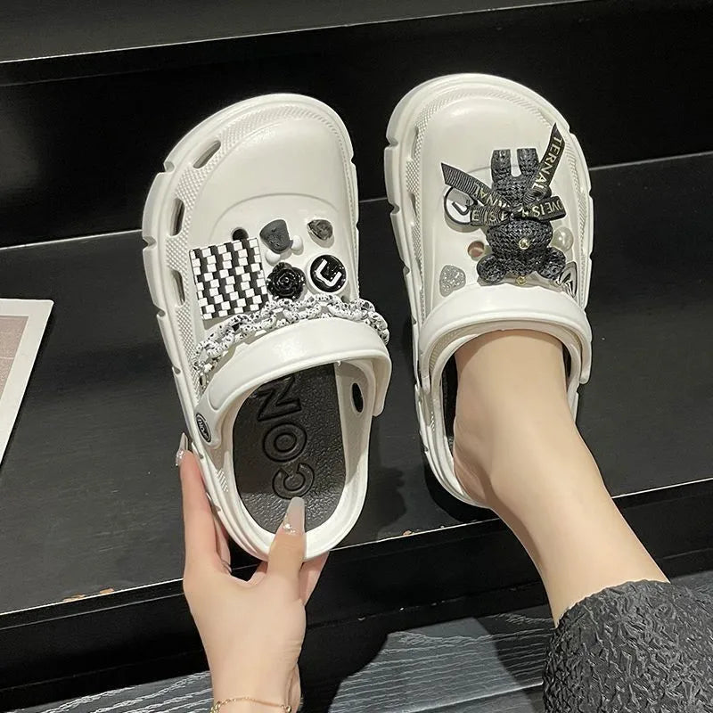 Platform Slippers Summer Women's Sandals 6cm Wedges Outdoor Clogs Shoes - US2EInc Apparel Plug Ltd. Co