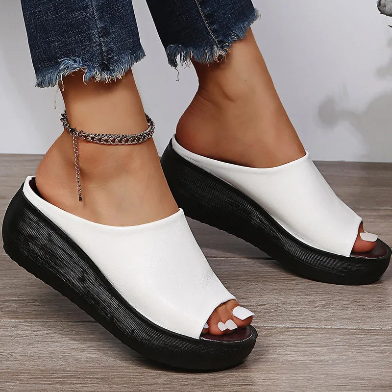 Women Sandals Peep Toe Platform Summer Women Wedges Shoes - US2EInc Apparel Plug Ltd. Co