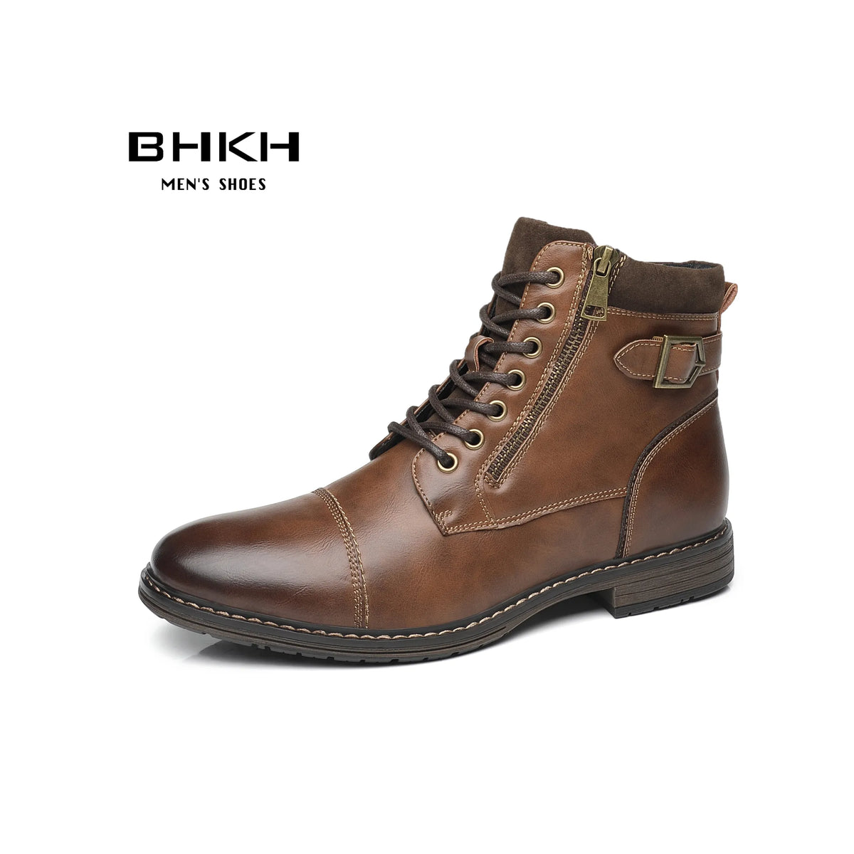 Men's Winter Lace-up Vintage Business Leather Boots - US2EInc Apparel Plug Ltd. Co