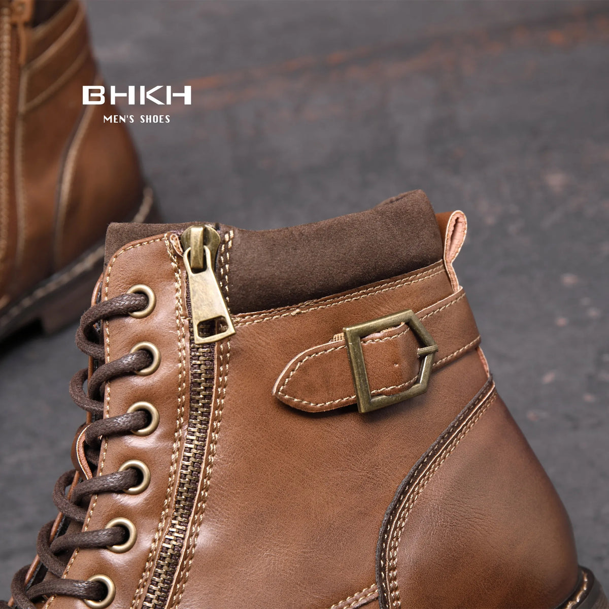 Men's Winter Lace-up Vintage Business Leather Boots - US2EInc Apparel Plug Ltd. Co