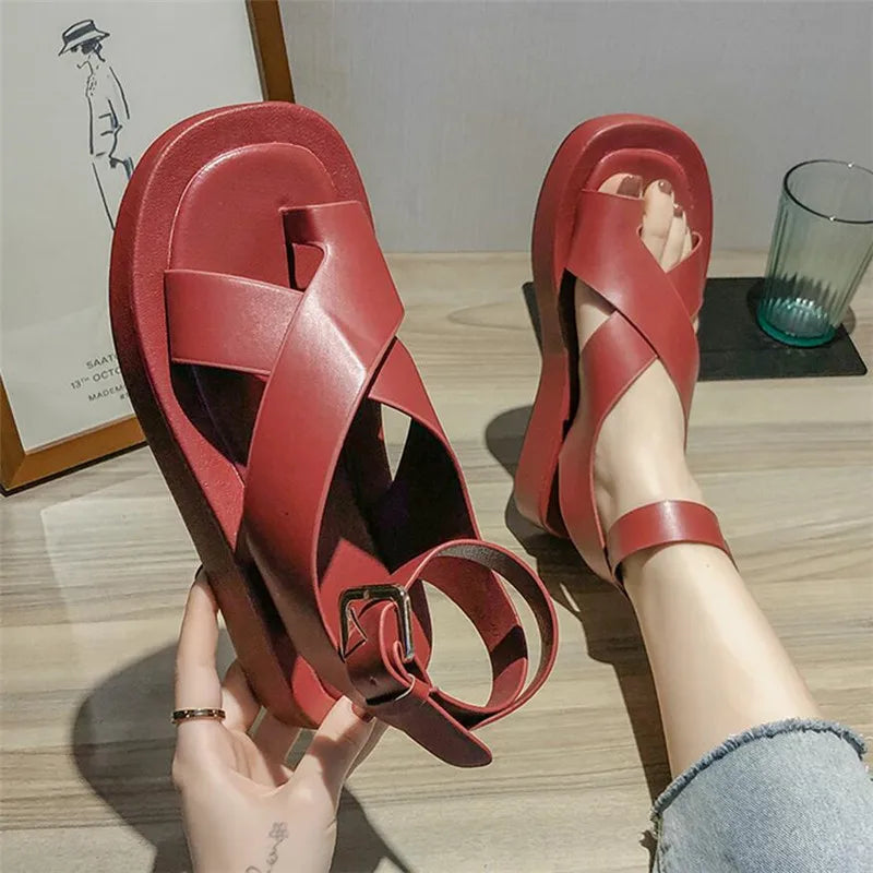 Gladiators Comfortable Flat Womens Sandals Shoes - US2EInc Apparel Plug Ltd. Co