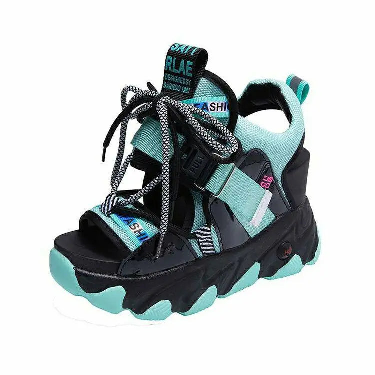 Platform Womens Gladiator Sandals Lace Up White Wedges - US2EInc Apparel Plug Ltd. Co
