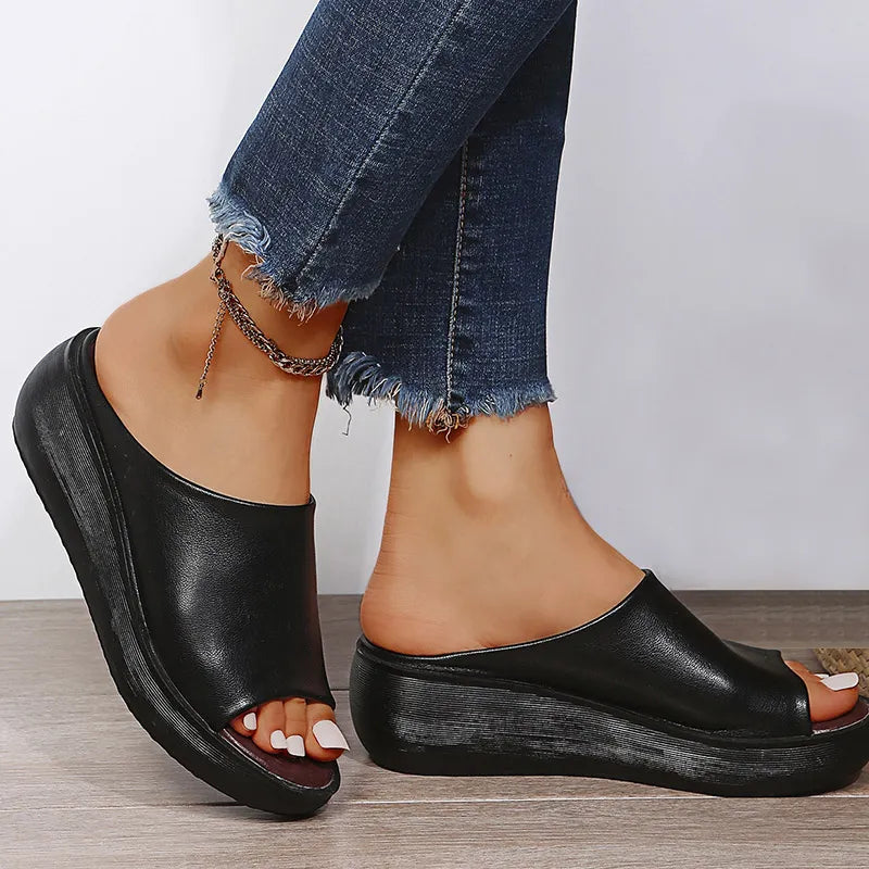 Women Sandals Peep Toe Platform Summer Women Wedges Shoes - US2EInc Apparel Plug Ltd. Co