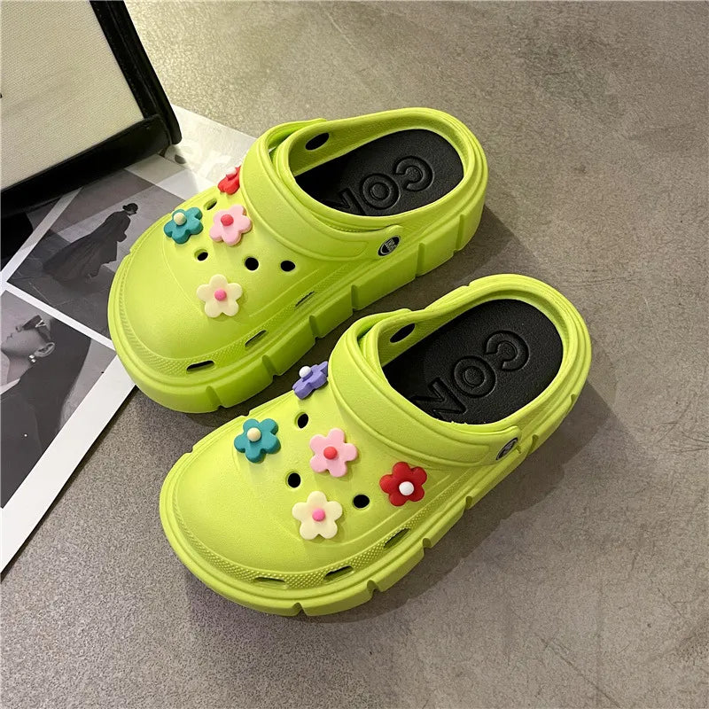 Platform Slippers Summer Women's Sandals 6cm Wedges Outdoor Clogs Shoes - US2EInc Apparel Plug Ltd. Co