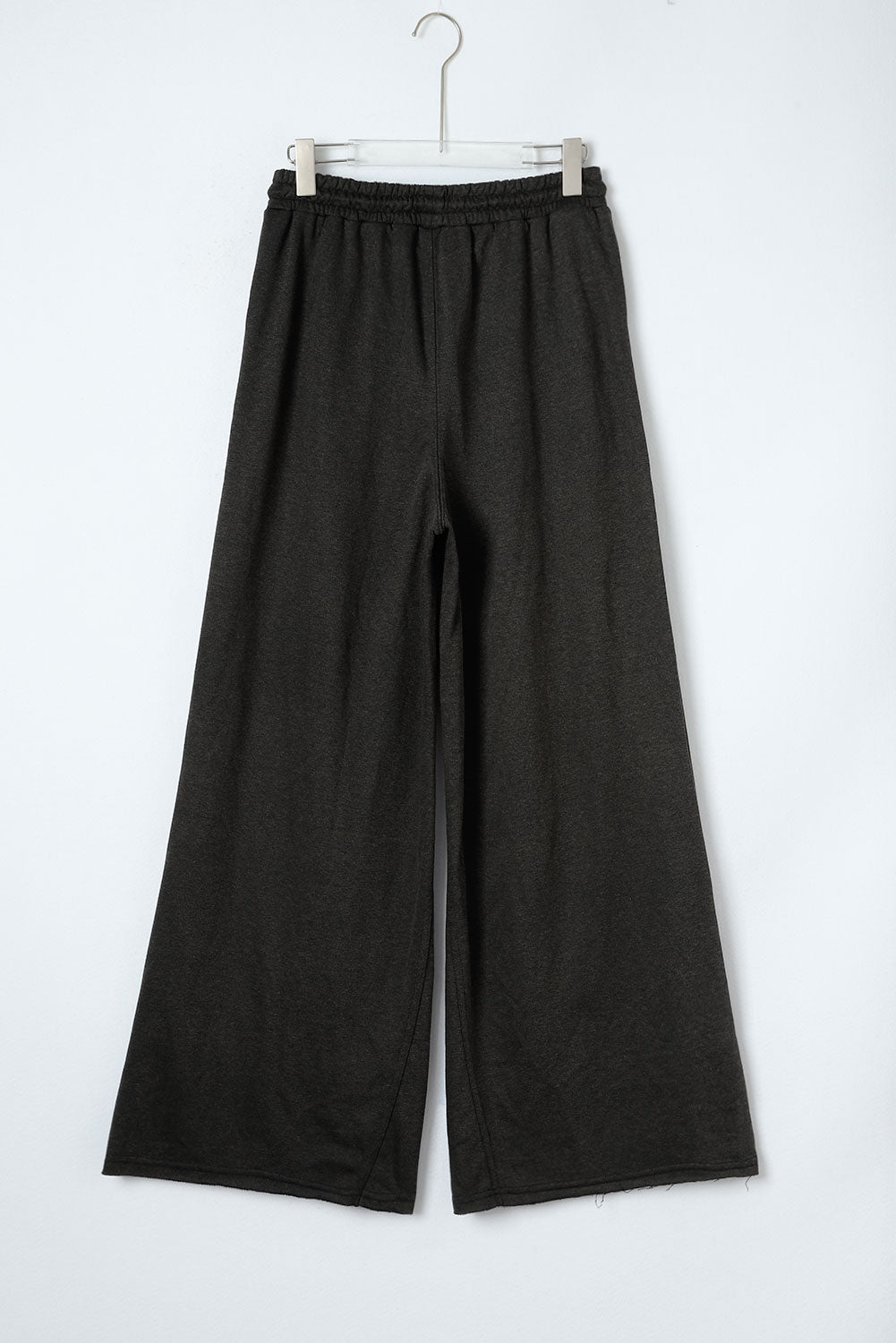 Gray Mineral Washed Drawstring Retro Wide Leg Womens Pants - US2EInc Apparel Plug Ltd. Co