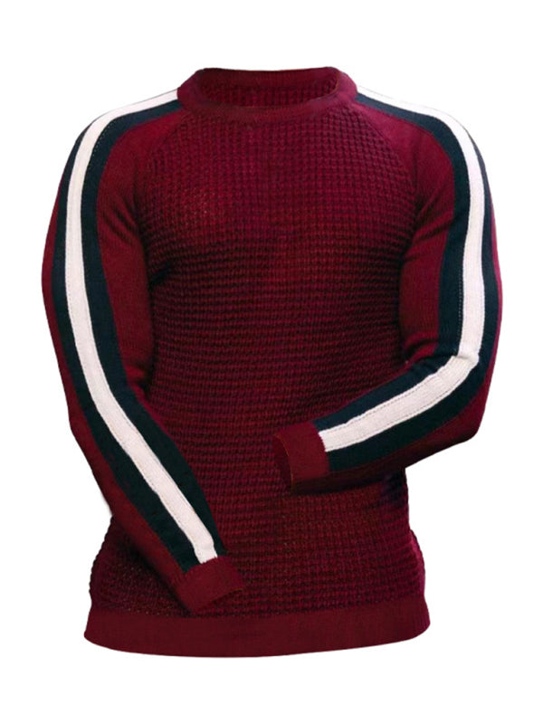 Men's Legend Stripe Sleeve Waffle Knit T-shirt - US2EInc Apparel Plug Ltd. Co