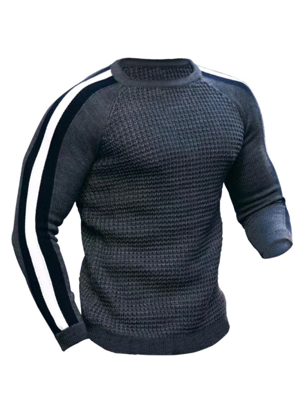 Men's Legend Stripe Sleeve Waffle Knit T-shirt - US2EInc Apparel Plug Ltd. Co
