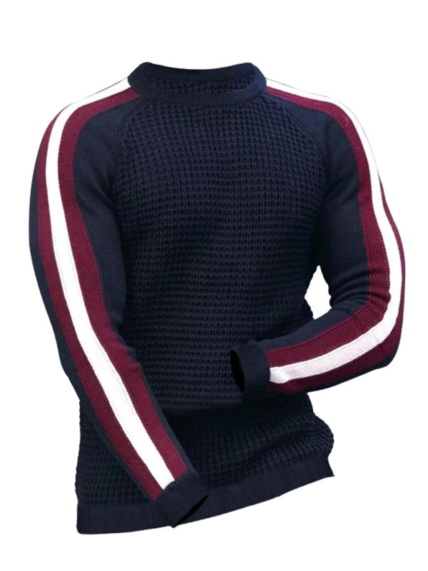 Men's Legend Stripe Sleeve Waffle Knit T-shirt - US2EInc Apparel Plug Ltd. Co