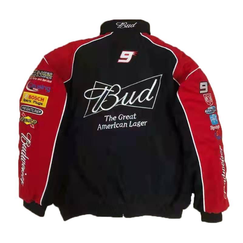 Racing Suit Red Bull Racing Casual Jacket Motorcycle Riding Motorcycle Suit Retro Full Embroidery Jacket