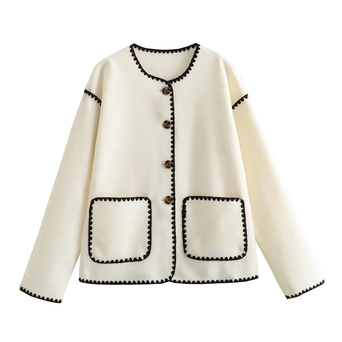 Autumn New Fashion Coat Vintage Long Sleeve Female Outerwear Chic Overshirt