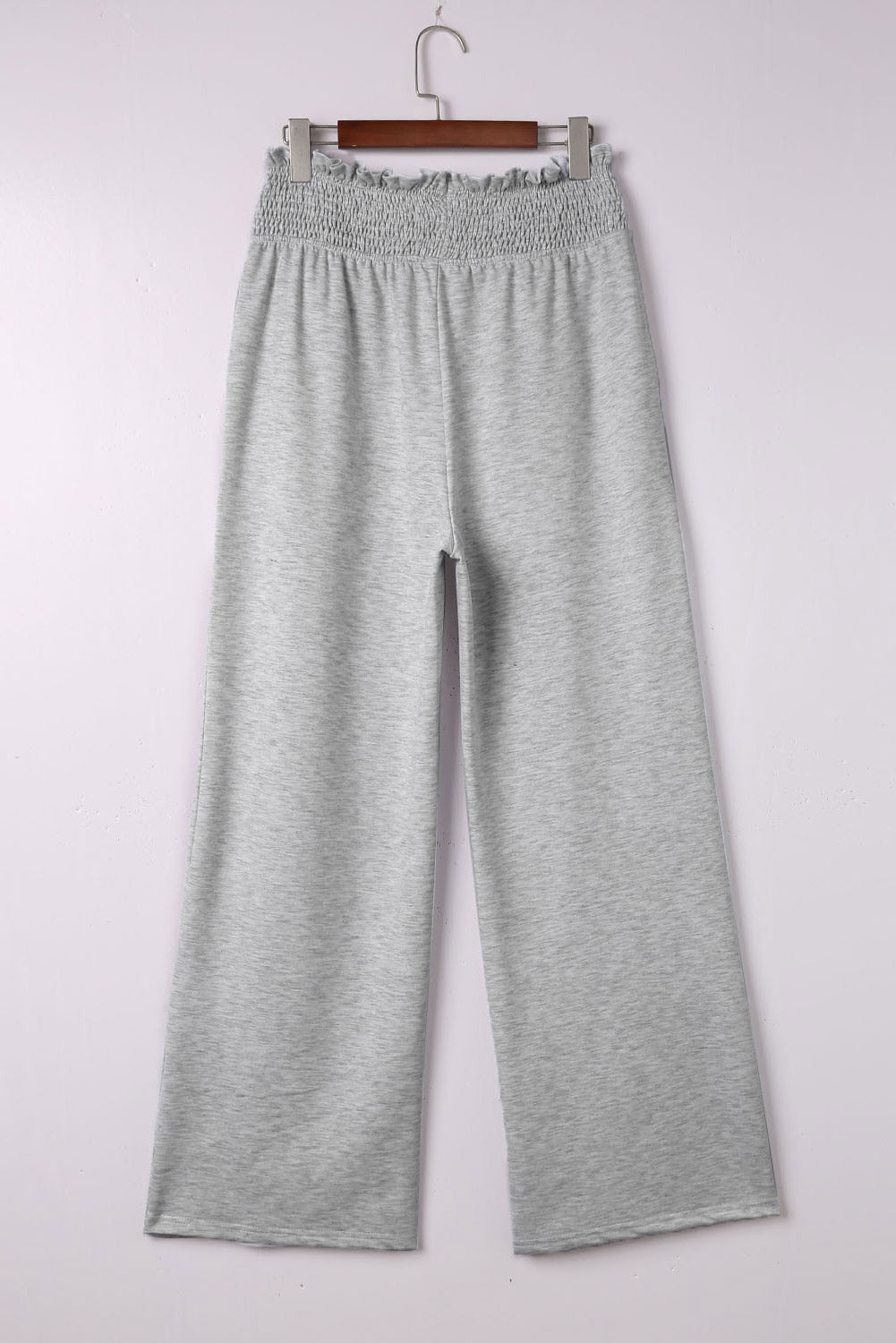 Gray Smocked Waist Pocketed Womens Pants - US2EInc Apparel Plug Ltd. Co
