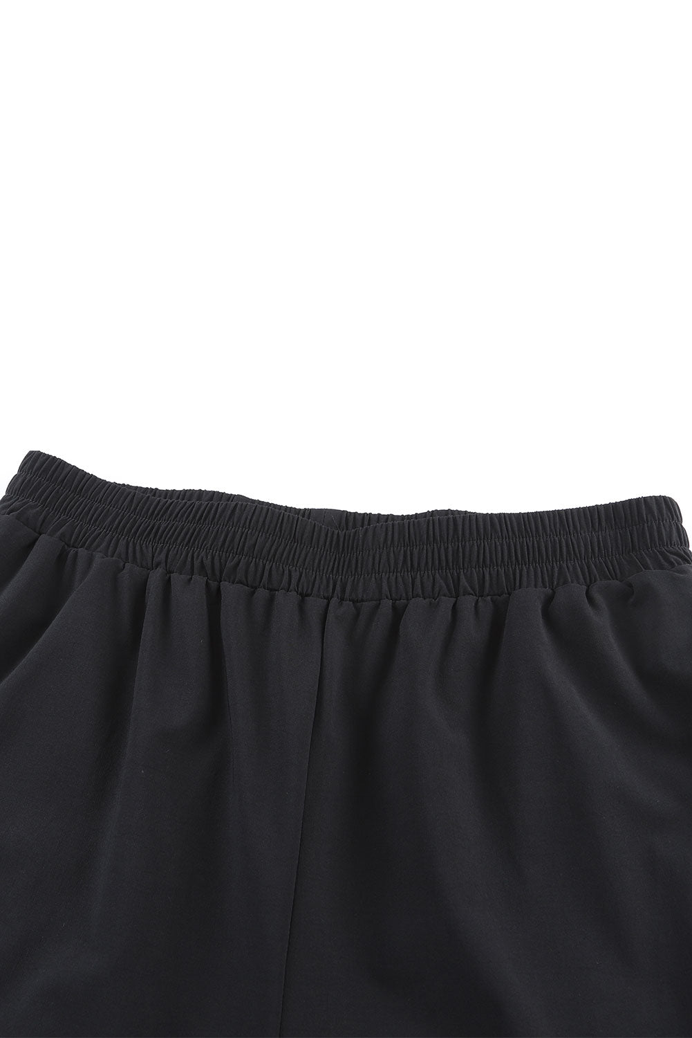 Black Elastic Waist Drawstring Cuffs Cargo Womens Pants - US2EInc Apparel Plug Ltd. Co