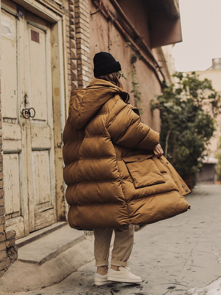 Women's Loose Super Thick Down Cotton Coat - US2EInc Apparel Plug Ltd. Co