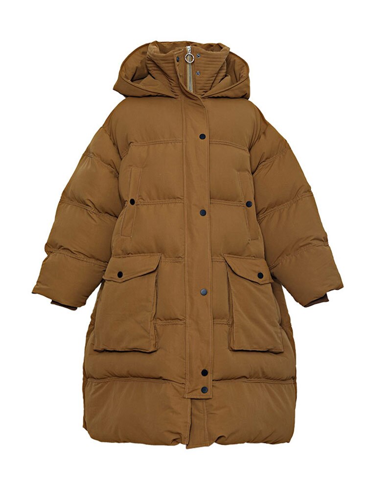 Women's Loose Super Thick Down Cotton Coat - US2EInc Apparel Plug Ltd. Co