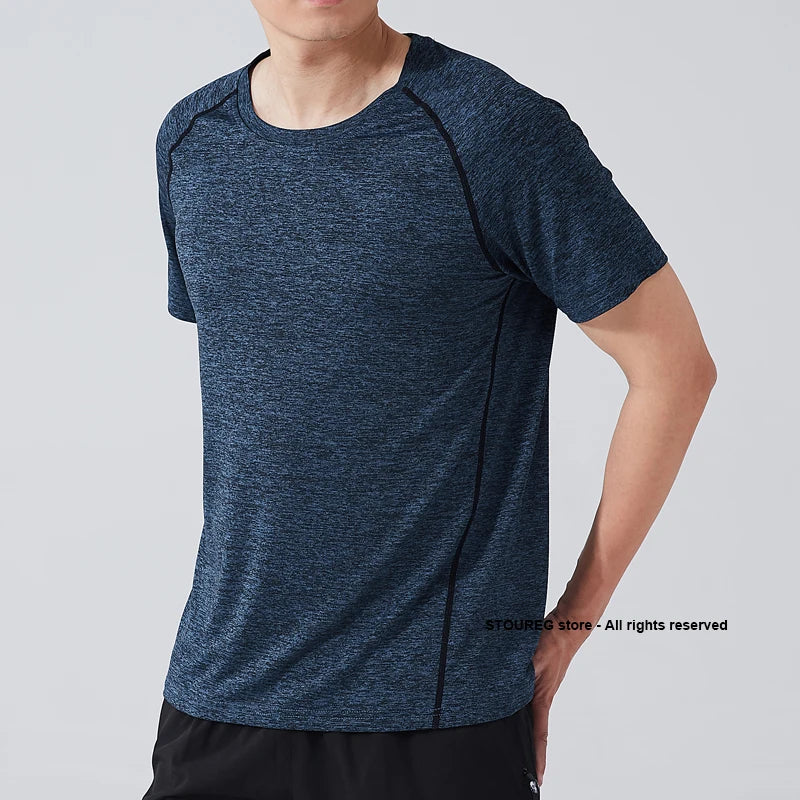 Men's Running T-Shirts, Quick Dry Compression Sport T-Shirts, Fitness Gym Running Shirts, Soccer Shirts Men's Jersey Sportswear