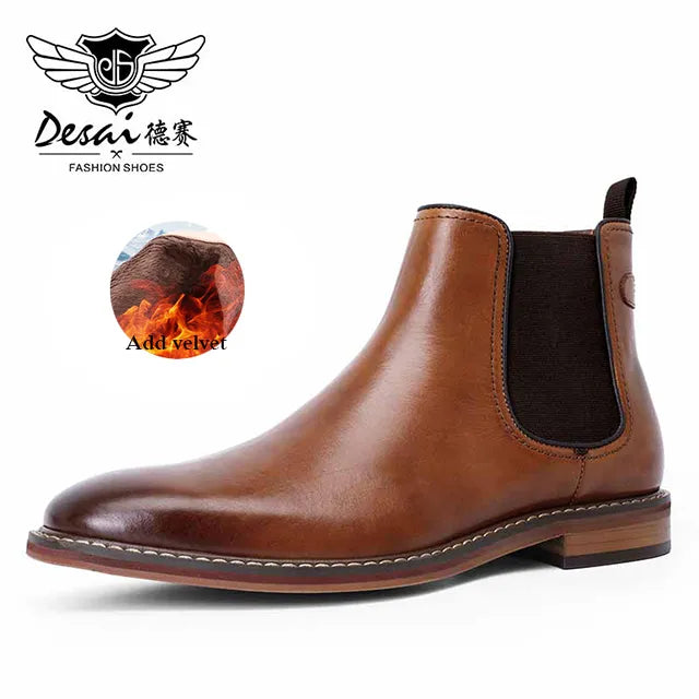 Desai Brand Men's Chelsea Genuine Leather Handmade Work Boots - US2EInc Apparel Plug Ltd. Co