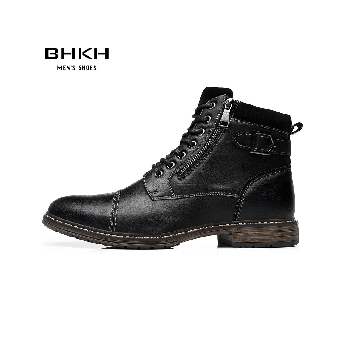 Men's Winter Lace-up Vintage Business Leather Boots - US2EInc Apparel Plug Ltd. Co