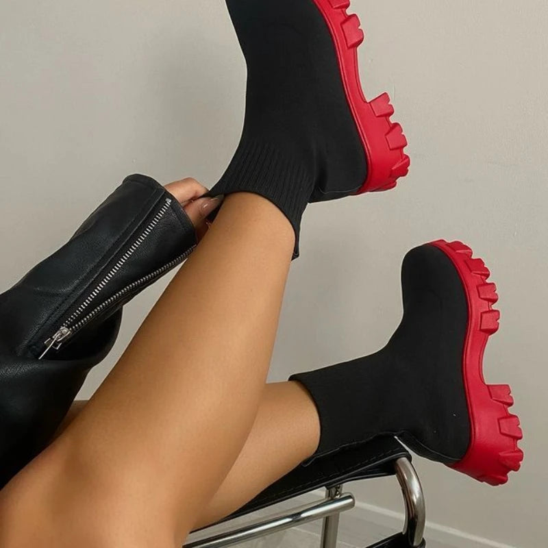 Womens Sock Boots - US2EInc Apparel Plug Ltd. Co