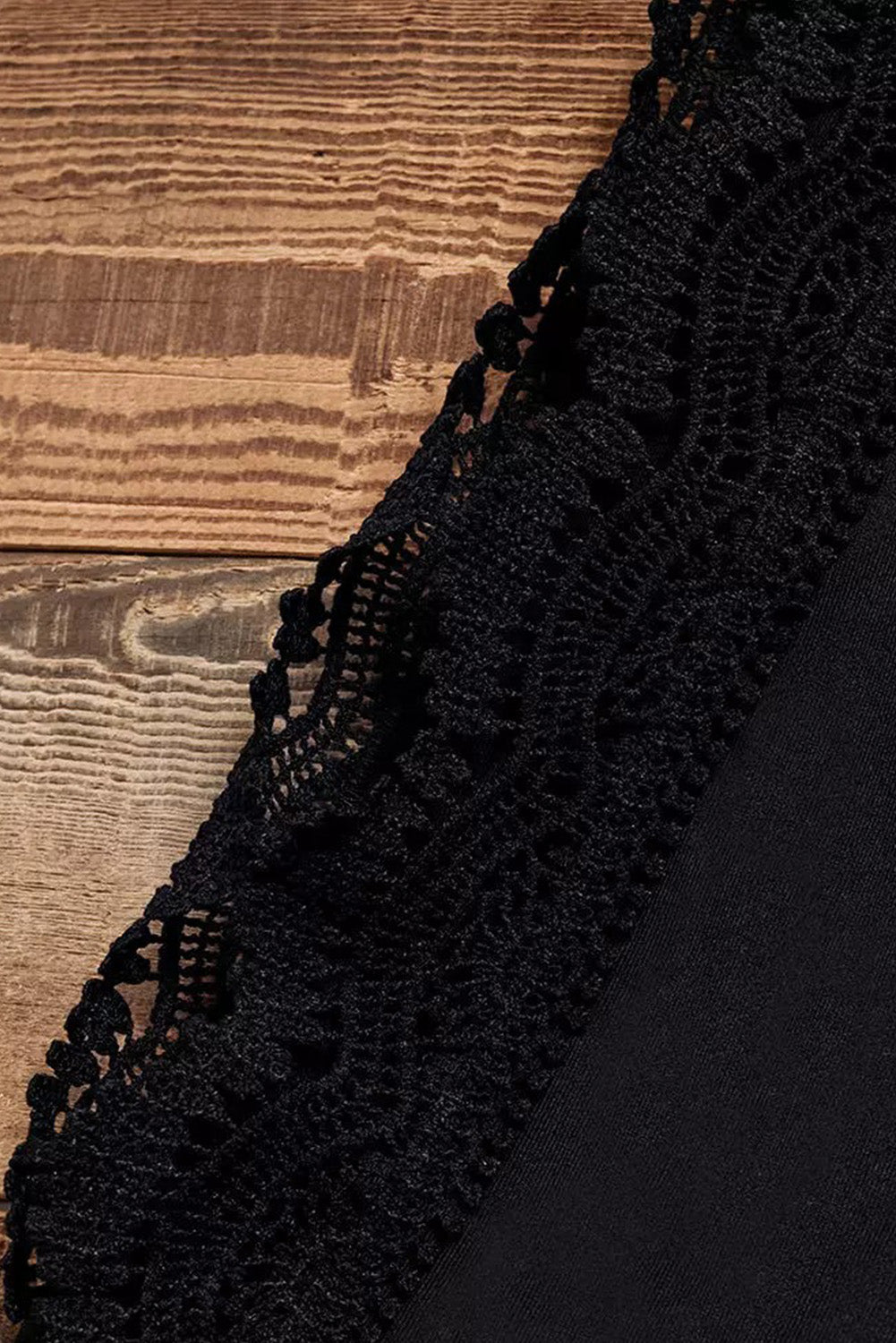 Black Lace Splicing Hollow Out Mini Womens Dress - US2EInc Apparel Plug Ltd. Co