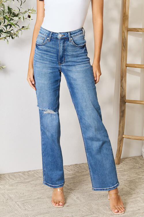 Judy Blue High Waist Distressed Womens Jeans - US2EInc Apparel Plug Ltd. Co