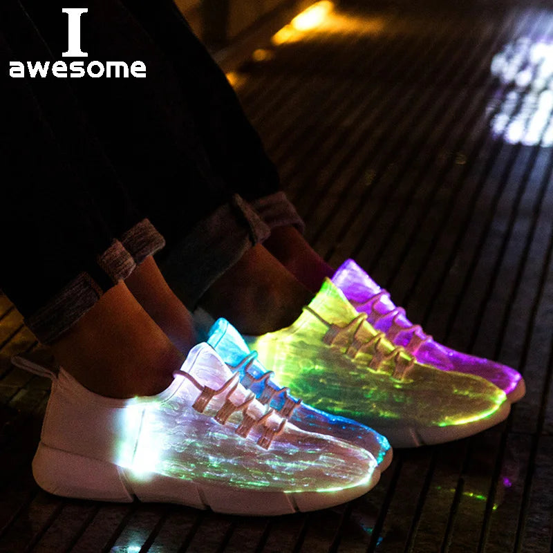 Children LED Light Shoes Luminous Glowing Sneakers USB Recharge Shoes - US2EInc Apparel Plug Ltd. Co